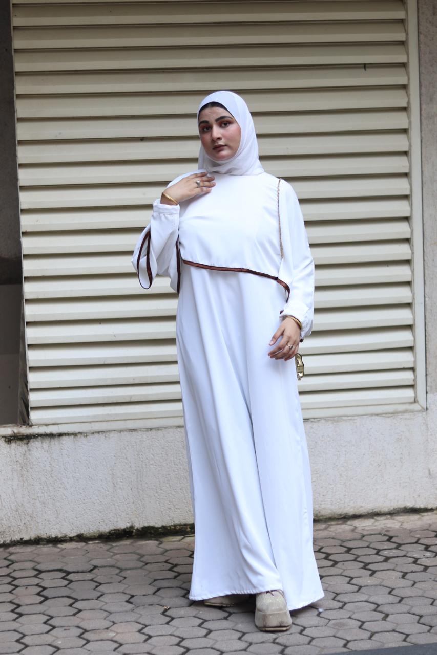 white aura cape abaya